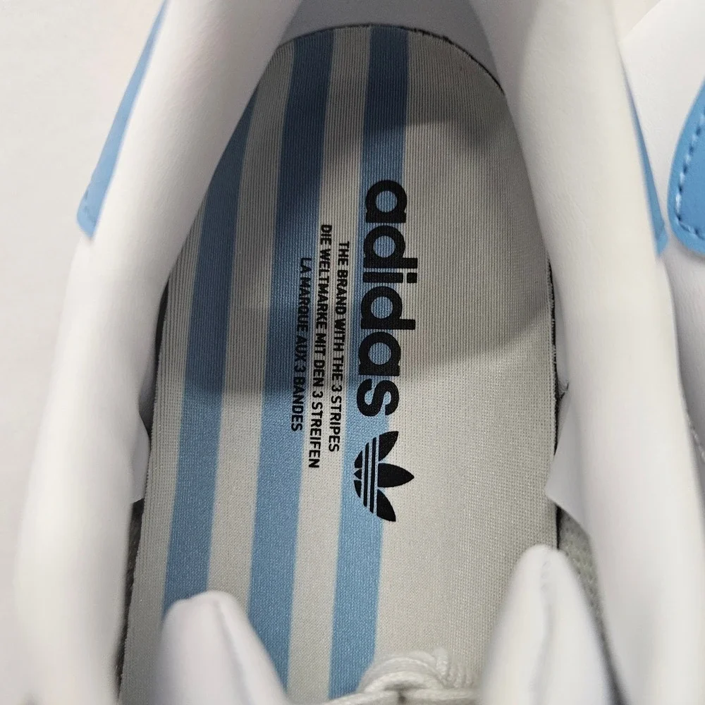 Adidas Superstar Casual Sneakers GX9876 White Light Blue Men's Size‎ 9
